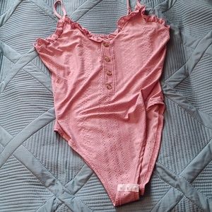 Bodysuit,  clips at bottom. Never worn